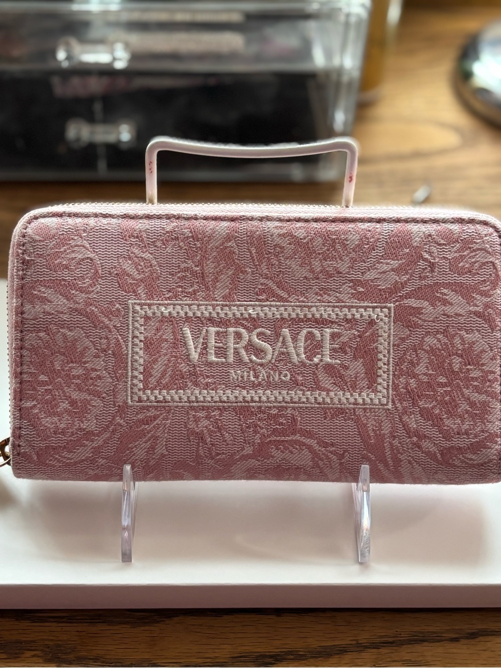VERSACE Milano Jacquard Zip Around Wallet